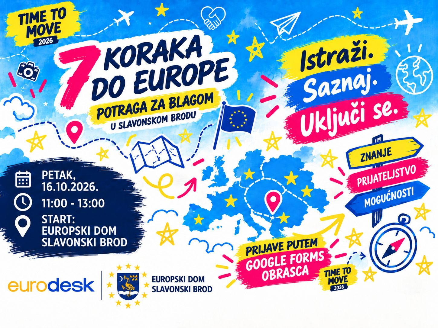 Time to Move 2026 – „7 koraka do Europe” Potraga za blagom u Slavonskom Brodu